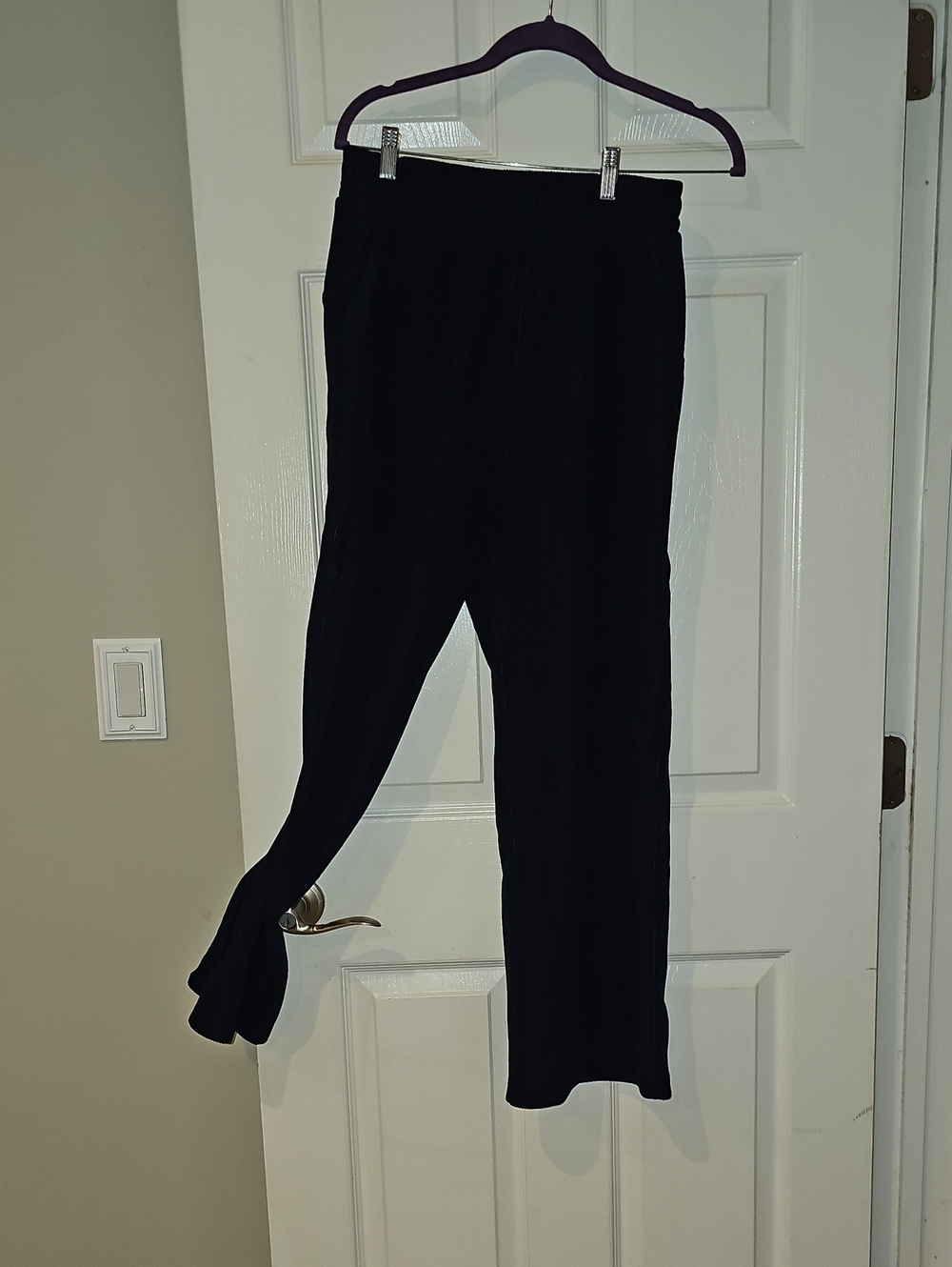 Women's Dark Navy Corduroy Pull-On Pants
